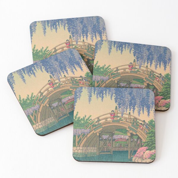 Item preview, A little girl stands on an arched bridge by Kawase Hasui  designed and sold by ramazis.