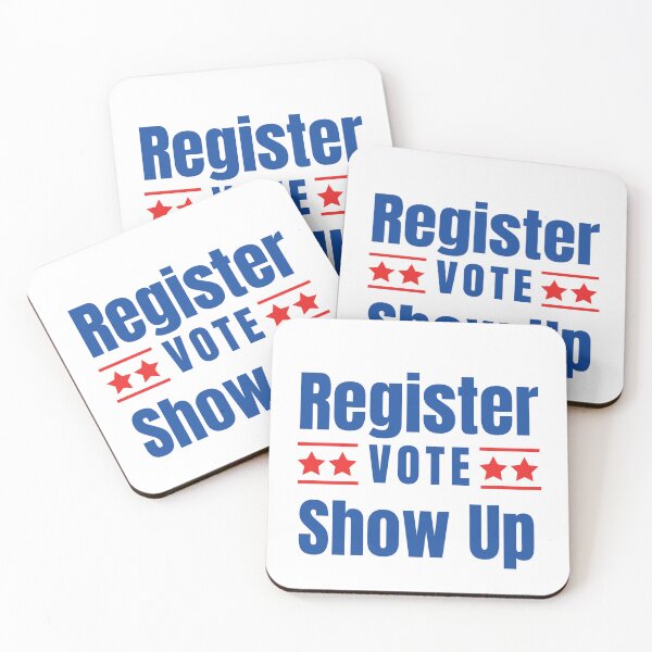 Item preview,  Register Show Up Vote Blue Letters Special Design designed and sold by limos.