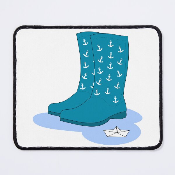 Item preview, Rainy day, paper boat, rainy boots designed and sold by ZnDigitalPrints.