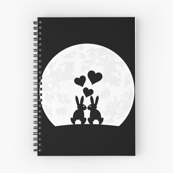 Item preview, Heart Rabbit Hare Ladies Moon Love Rabbits Motif designed and sold by DerNerd.