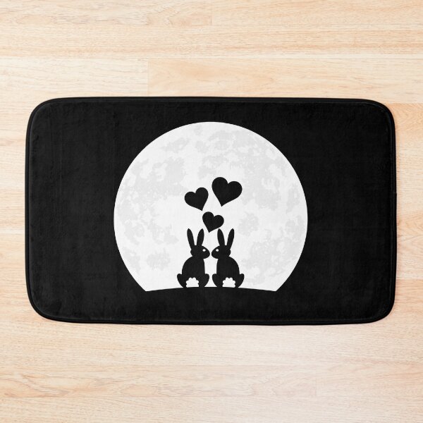 Item preview, Heart Rabbit Hare Ladies Moon Love Rabbits Motif designed and sold by DerNerd.