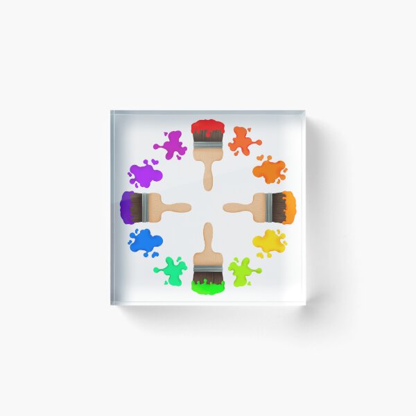 Item preview, Paintbrush Color Wheel designed and sold by allisonious.