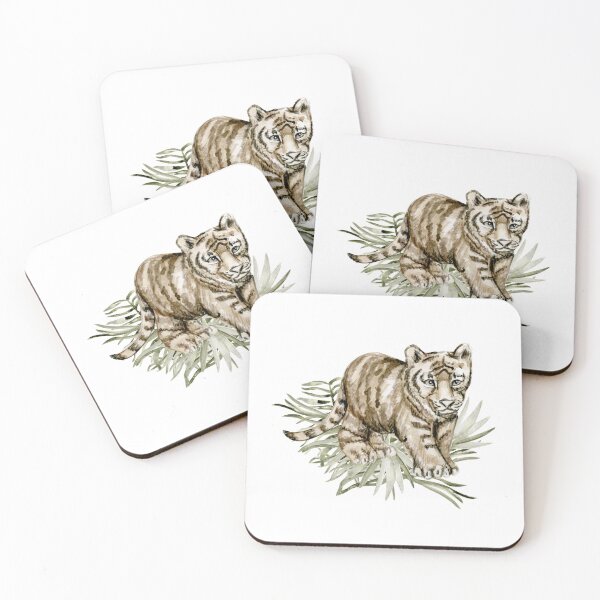 Item preview, Tiger in Tropical Leaves designed and sold by HappyLifeCreate.
