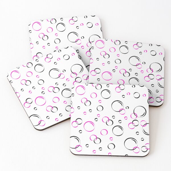 Item preview, Pink and black bubbles pattern designed and sold by Kristellabeauty.