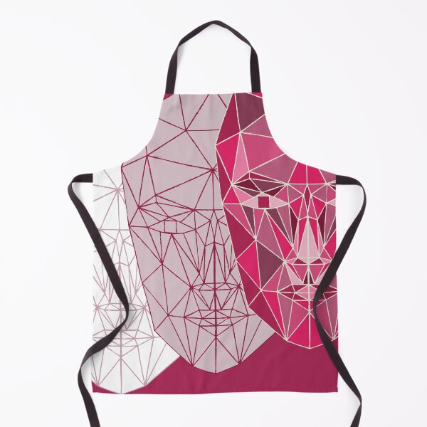 Item preview, Geometric Female Face in pink Red designed and sold by Lina Abu Rezeq.