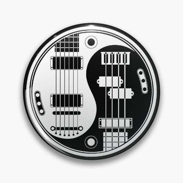 Item preview, Black and White Guitar Bass Yin Yang designed and sold by JeffBartels.
