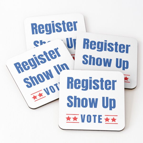 Item preview, Register Show Up Vote Blue Letters Special Design designed and sold by limos.