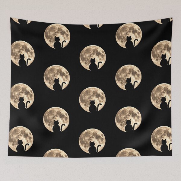 Item preview, Black Cat Full Moon Silhouette designed and sold by KTSubz Faith & Fun Designs.