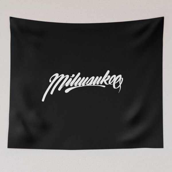 Item preview, Milwaukee, Wisconsin - Black & White designed and sold by CartoCreative.