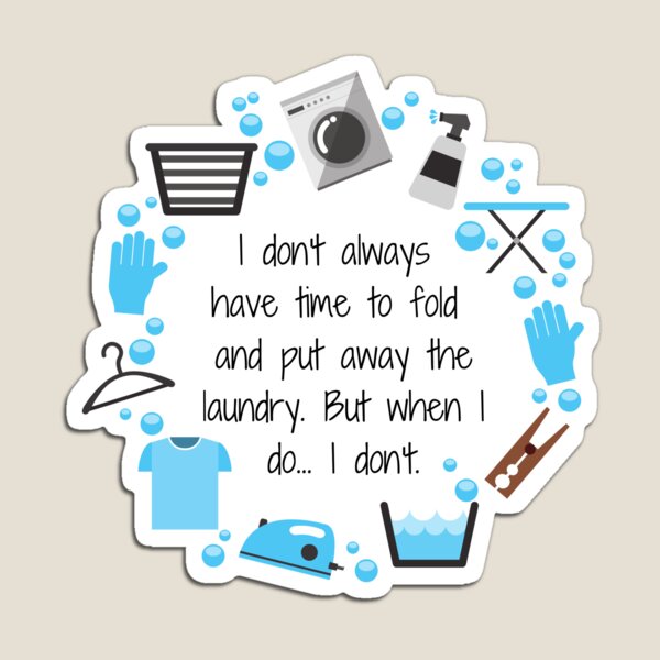 Laundry Cheat Sheet Magnet for Washer or Dryer 