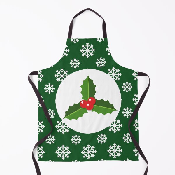 Item preview, Christmas / Winter Holly Snowflakes Green designed and sold by BirdAtWork.