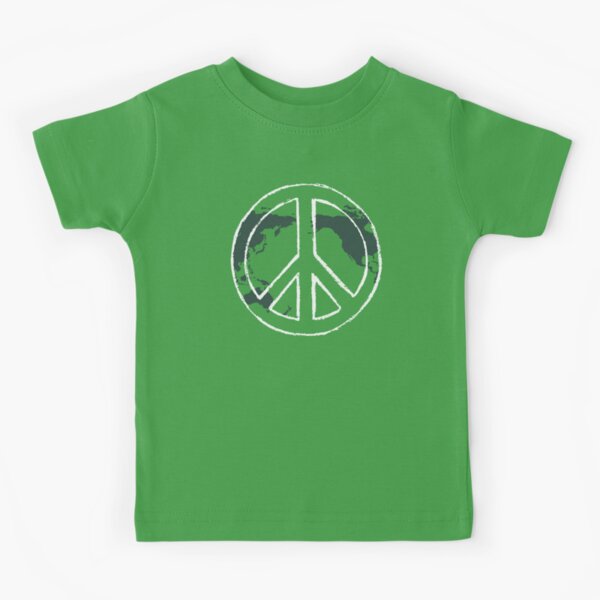 Kids World For Show Kids Vintage Day. Harmony Retro Barb Peace for Sign.\