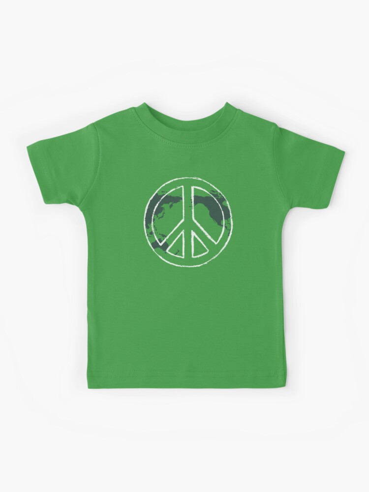 Kids World Harmony All. Kids Vintage | Peace For Retro T-Shirt Kids Peace Sign.\