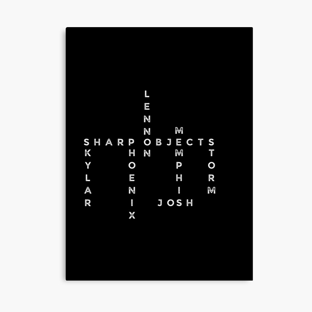 Character names from The Words by Ashley Jade Poster