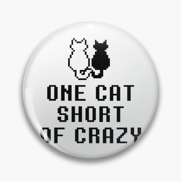 Item preview, One cat short of crazy pixelized Cross stitch designed and sold by TheMattDesigns.