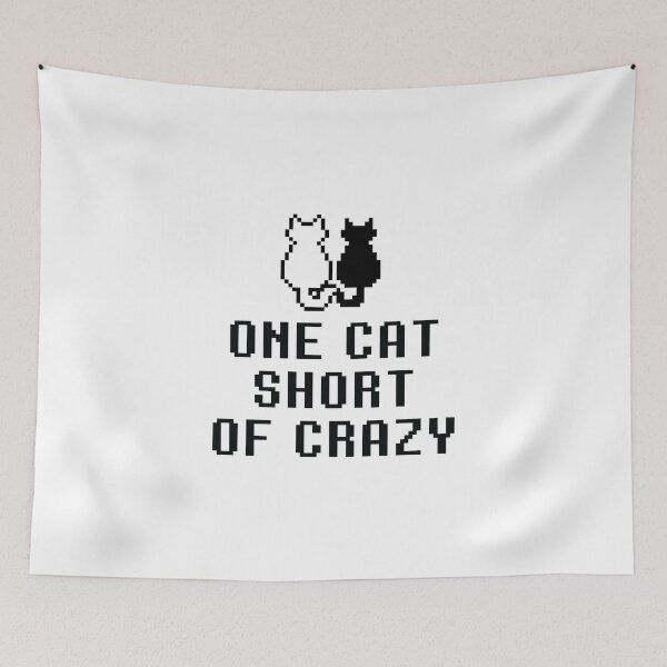 Item preview, One cat short of crazy pixelized Cross stitch designed and sold by TheMattDesigns.
