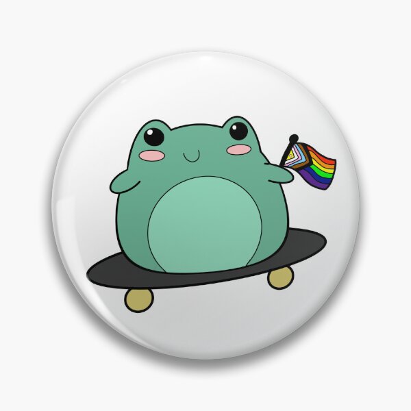Aperçu de l'œuvre Grenouille de skateboard LGBT Pride créée et vendue par WrenFair.