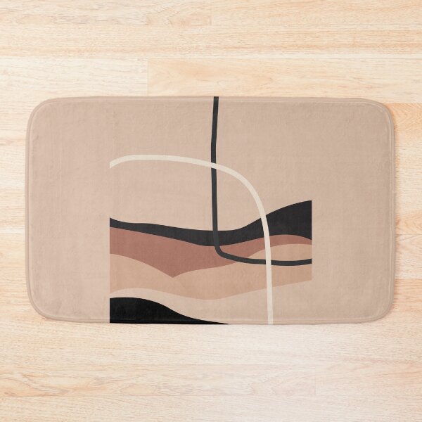 Item preview,  Natural Minimalist Pink Landscape Nature Mounted Print designed and sold by zedonee.