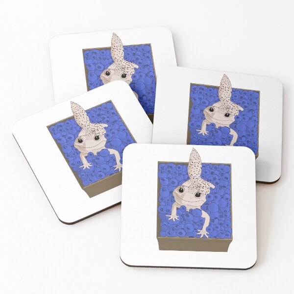 Item preview, leopard Gecko with Blueberries (Brown outline) designed and sold by Its-vailentino.