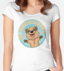 Be Quokka Happy Fitted Scoop T-Shirt