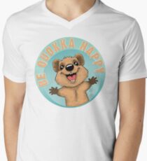 Be Quokka Happy Men's V-Neck T-Shirt