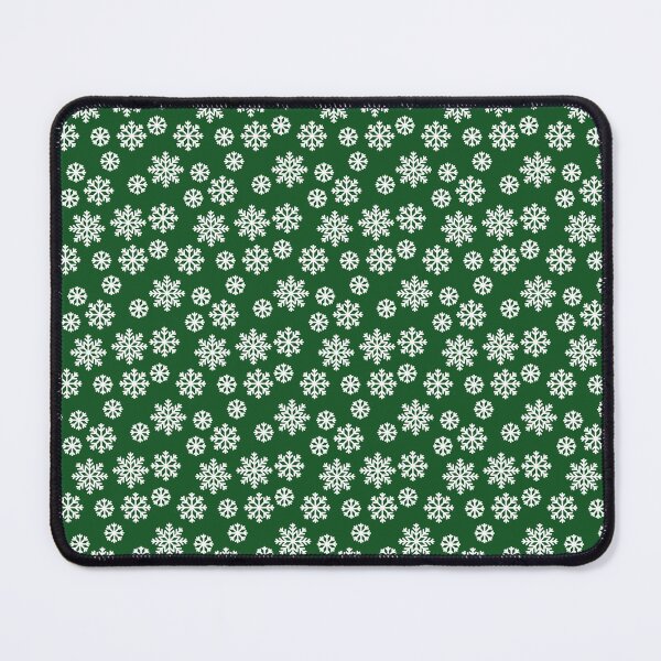 Item preview, Christmas / Winter White Snowflakes Pattern Green designed and sold by BirdAtWork.