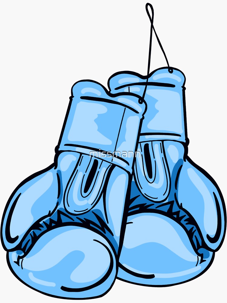 Vector De Dibujos Animados Guantes De Boxeo Azul Ilustración del