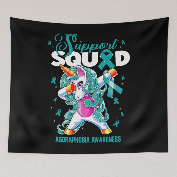 Item preview, Cute Unicorn Support Squad Agoraphobia Awareness Men Women Kid designed and sold by tenjun16.