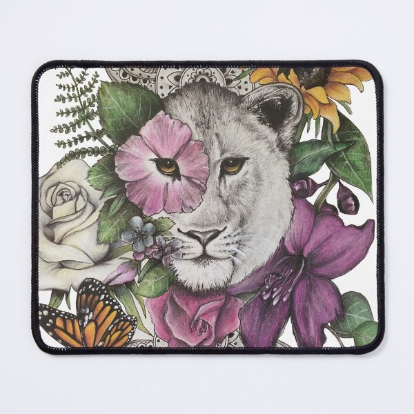 Item preview, Lioness Floral Mandala  designed and sold by sabelsstudio.