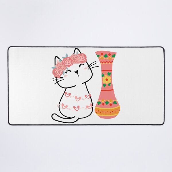 Item preview, Cat with flowers designed and sold by EMIPRINCESS.