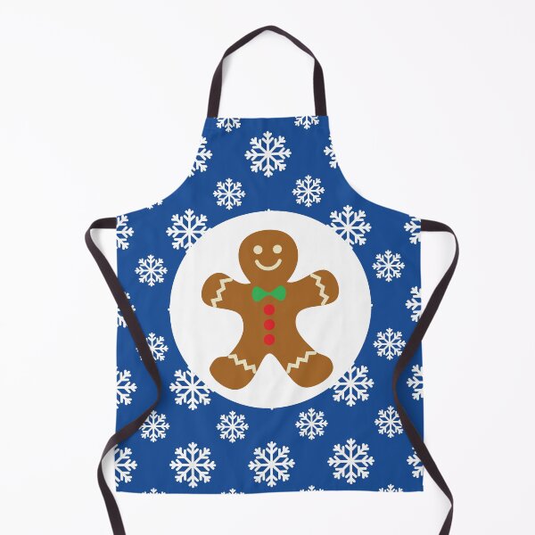Item preview, Christmas / Winter Gingerbread Man Snowflakes Blue designed and sold by BirdAtWork.