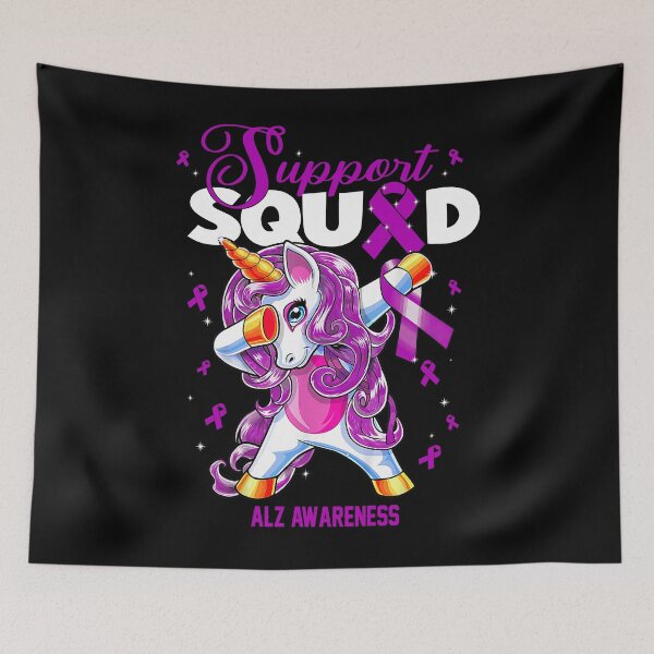 Item preview, Cute Unicorn Support Squad ALZ Awareness Men Women Kid designed and sold by tenjun16.