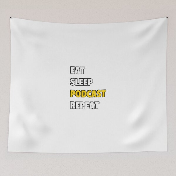 Item preview, Eat Sleep Podcast Repeat - Funny Podcast Lover designed and sold by Inspirationmotivation.