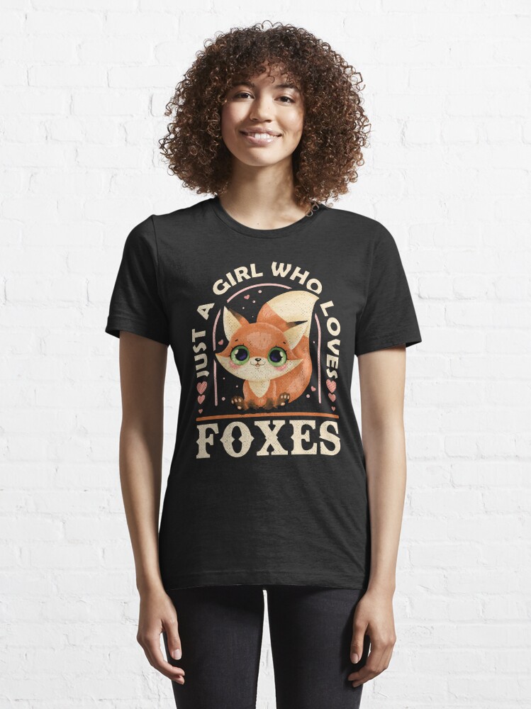 Just A Girl Who Loves Foxes Funny Fox Gifts For Girls Gift Kids Long Sleeve  Shirt