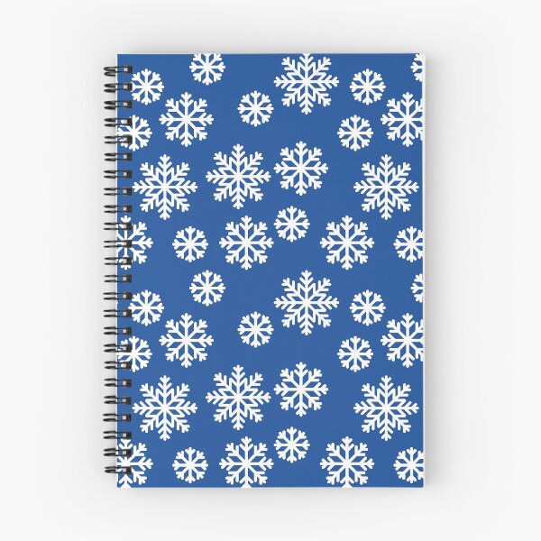 Item preview, Christmas / Winter Big White Snowflakes Pattern Blue designed and sold by BirdAtWork.