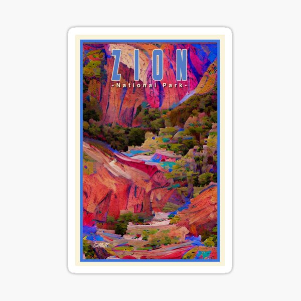 Vista previa del artículo con la obra «Viajes Parque Nacional de Utah Zion», diseñado y vendido por CattlettArt.