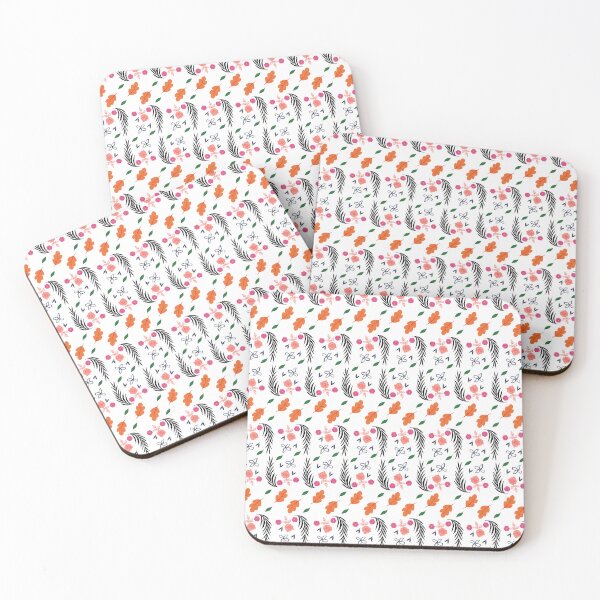 Item preview, roses a floral pattern in pink green black and orange - Leaves Patterns designed and sold by Heavdaiin.