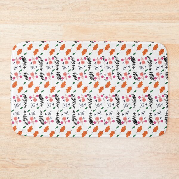 Item preview, roses a floral pattern in pink green black and orange - Leaves Patterns designed and sold by Heavdaiin.