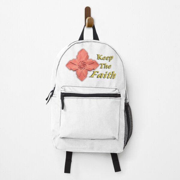 Item preview, Keep the Faith quote with origami red flower designed and sold by Meo Design.