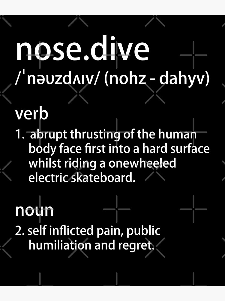 "Funny Onewheel Retro Vintage Funny Nose Dive Definition Onewheel