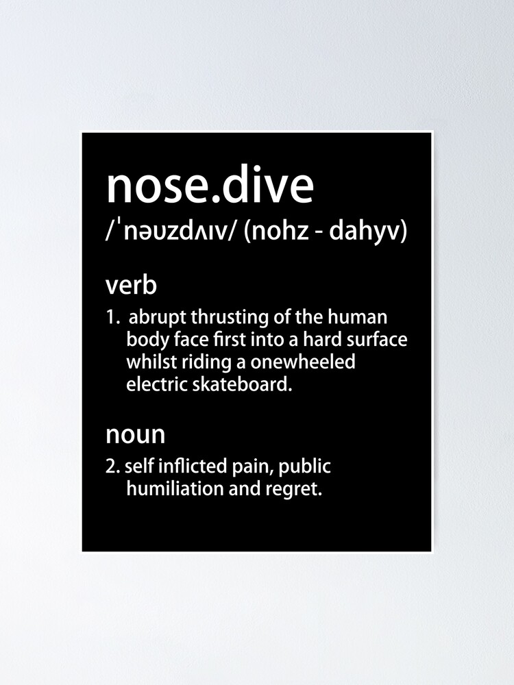 "Funny Onewheel Retro Vintage Funny Nose Dive Definition Onewheel