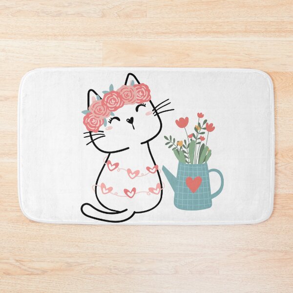 Item preview, Cat with flowers designed and sold by EMIPRINCESS.