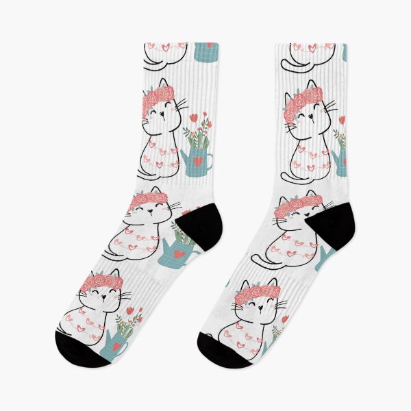 Item preview, Cat with flowers designed and sold by EMIPRINCESS.