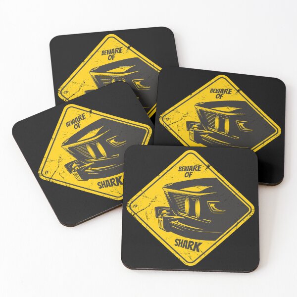 Item preview, Beware of shark sign with a car.  designed and sold by etraveler.