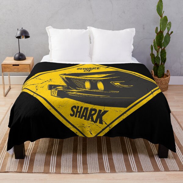 Item preview, Beware of shark sign with a car.  designed and sold by etraveler.