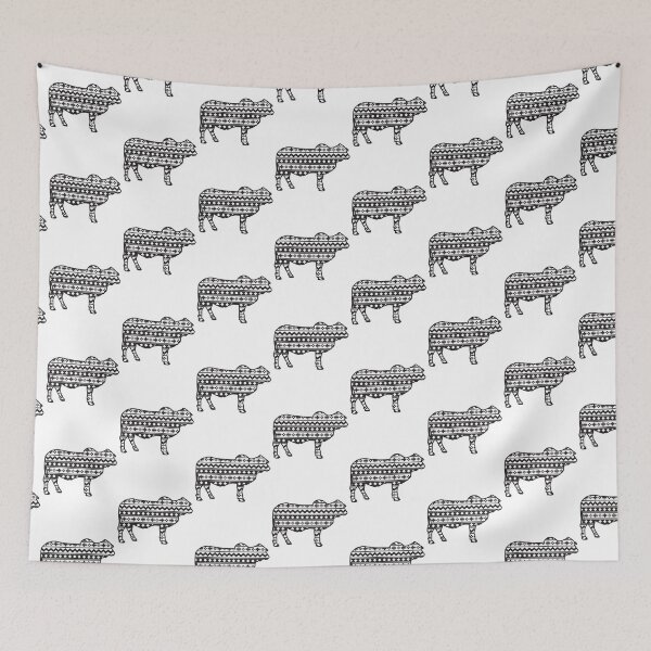 Item preview, Ranch Life Brahman Heifer Cattle with Southwest Pattern designed and sold by Sam Morrison.