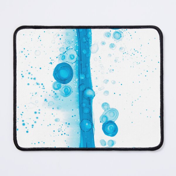 Item preview, Turquoise Abstract 4322 with bubbles Alcohol Ink Modern Painting by Herzart designed and sold by herzart.
