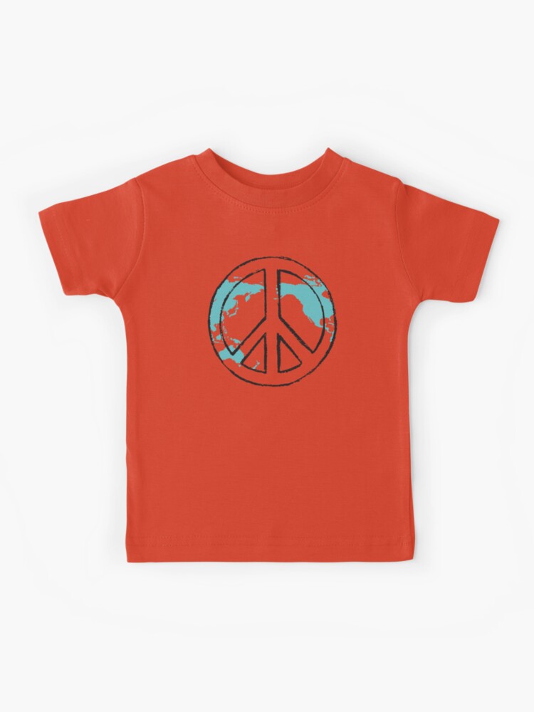 Kids World Peace Peace | for Kids by For T-Shirt Hamilton Day. Retro Peace for All. Support And Sale Kids Sign.\