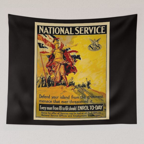 Item preview, NATIONAL SERVICE: Vintage War Enrollment Print designed and sold by posterbobs.
