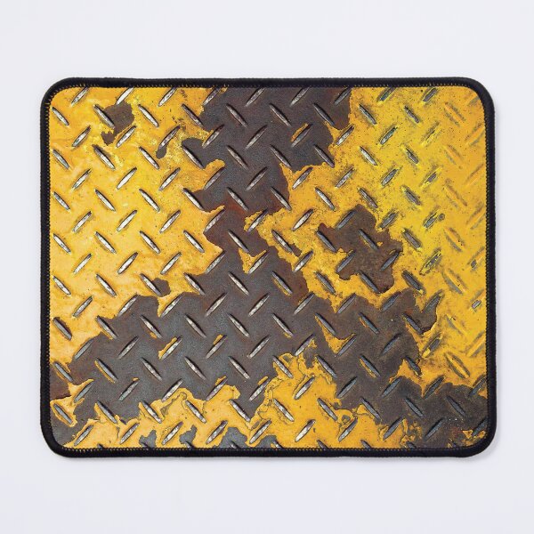 Item preview, Diamond plate with worn yellow color. designed and sold by Luggnagg.